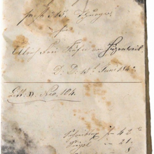 Während des Umbaus wurde eine alte Urkunde über die Besitzverhältnisse im Jahre 1822 gefunden.